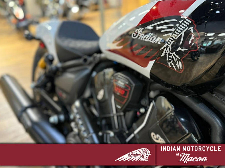 2025 Indian Motorcycle® 101 Scout® Ghost White Metallic with Graphics