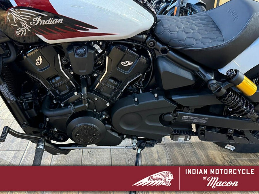 2025 Indian Motorcycle® 101 Scout® Ghost White Metallic with Graphics