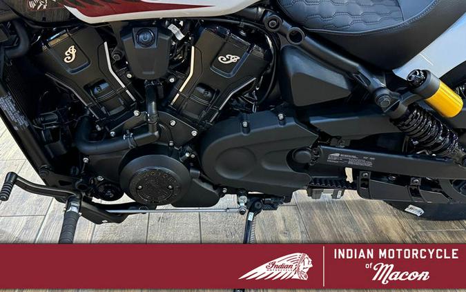 2025 Indian Motorcycle® 101 Scout® Ghost White Metallic with Graphics