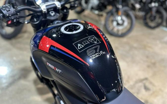 2026 Triumph Trident 660 Triple Tribute Edition Sapphire Black 660 TRIPLE TRIBUTE