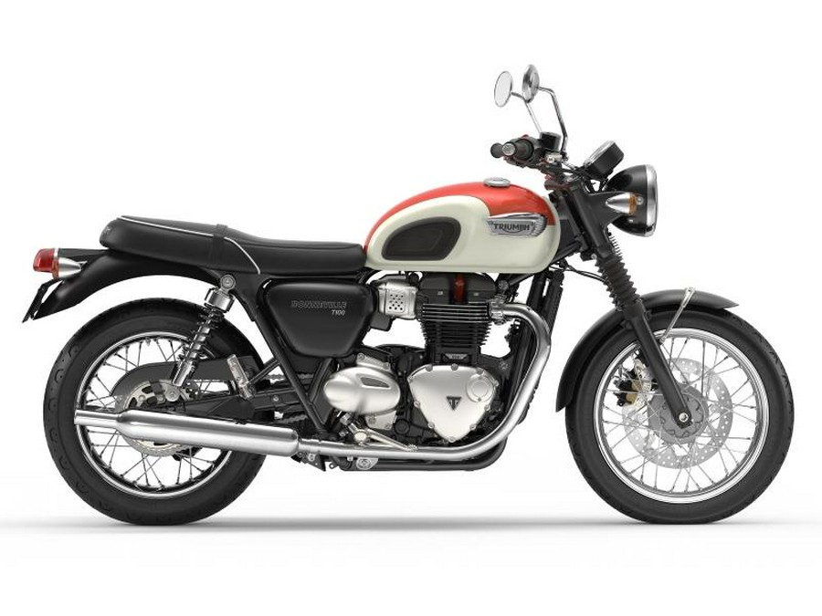 2017 Triumph Bonneville T100 New England White/Intense Orange