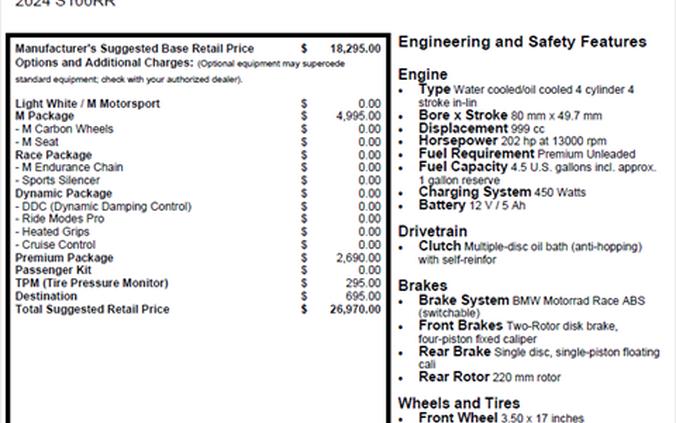 2024 BMW S 1000 RR