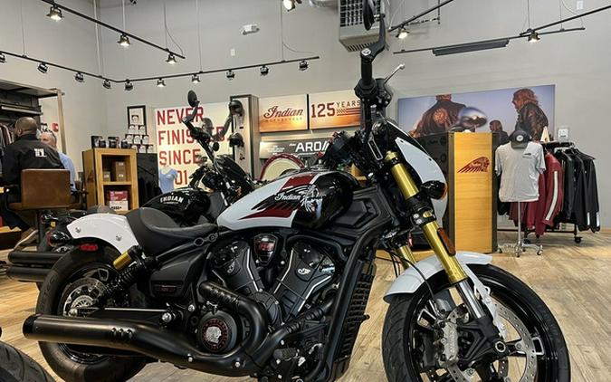 2025 Indian 101 Scout Ghost White Metallic With Graphics