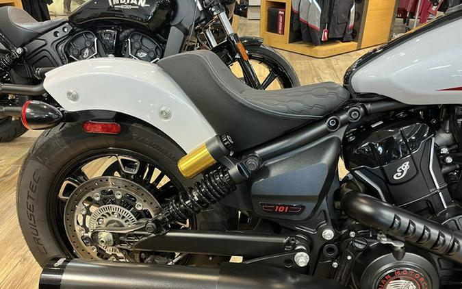 2025 Indian 101 Scout Ghost White Metallic With Graphics
