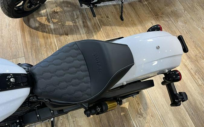 2025 Indian 101 Scout Ghost White Metallic With Graphics