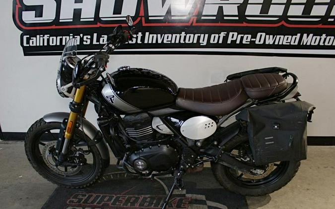 2024 Triumph Scrambler 400 X Phantom Black / Silver Ice