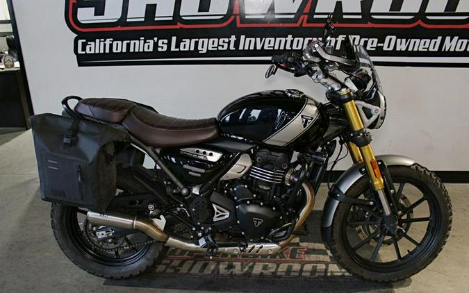 2024 Triumph Scrambler 400 X Phantom Black / Silver Ice