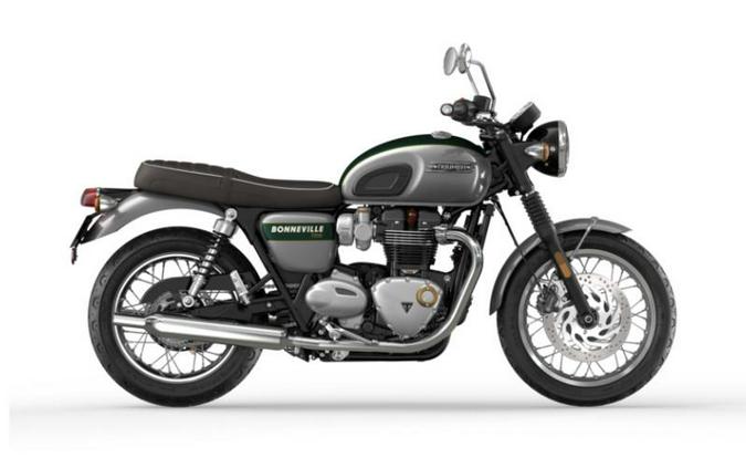 2022 Triumph Bonneville T120 Gold Line Silver Ice / Competition Green