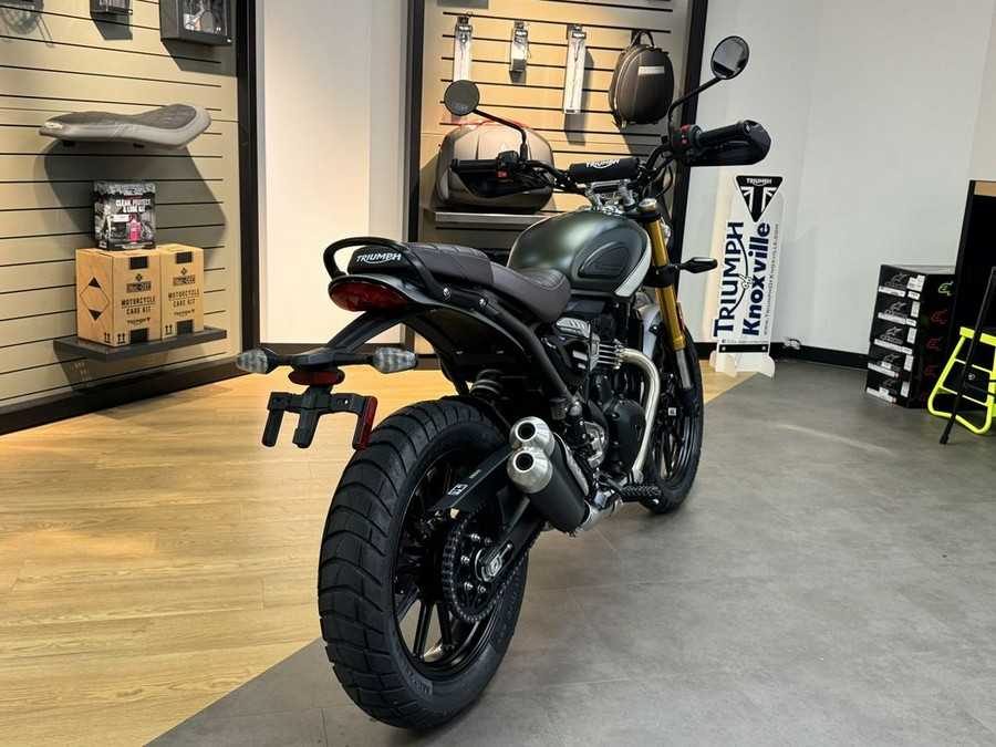 2024 Triumph Scrambler 400 X Matte Khaki Green / Fusion White