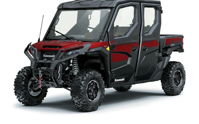2026 Kawasaki Ridge Crew Platinum Ranch Edition HVAC Metallic Deep Red/Ebony - 110151