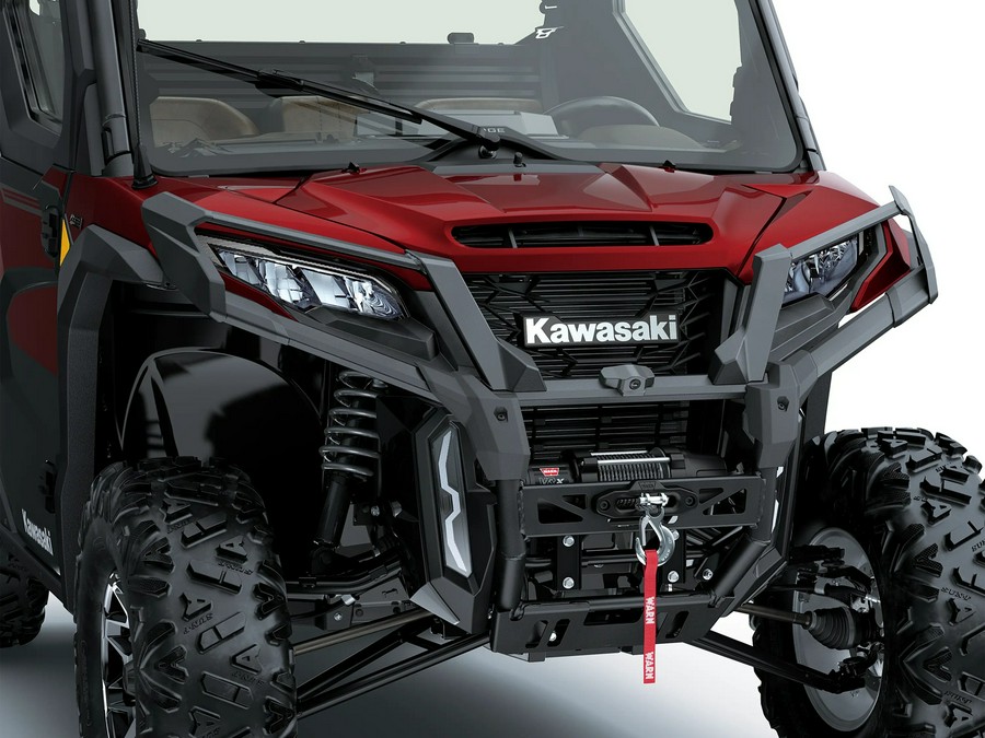 2026 Kawasaki Ridge Crew Platinum Ranch Edition HVAC Metallic Deep Red/Ebony - 110151