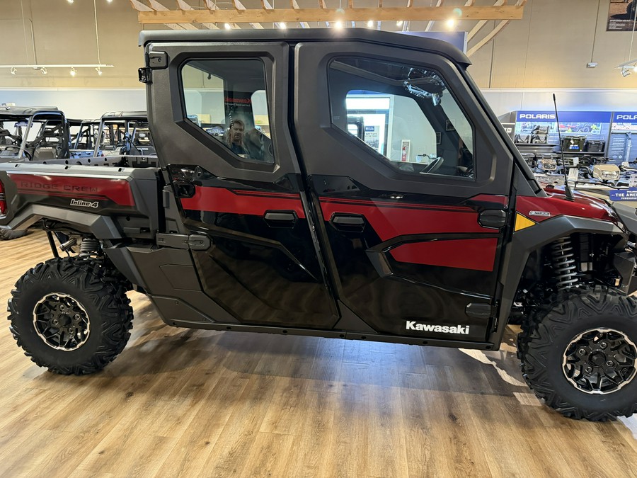2026 Kawasaki Ridge Crew Platinum Ranch Edition HVAC Metallic Deep Red/Ebony - 110151