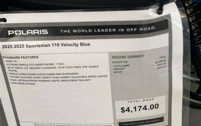 2025 Polaris Sportsman 110 EFI