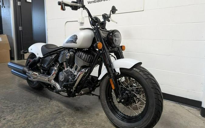 2024 Indian Chief Bobber ABS Ghost White Metallic Smoke