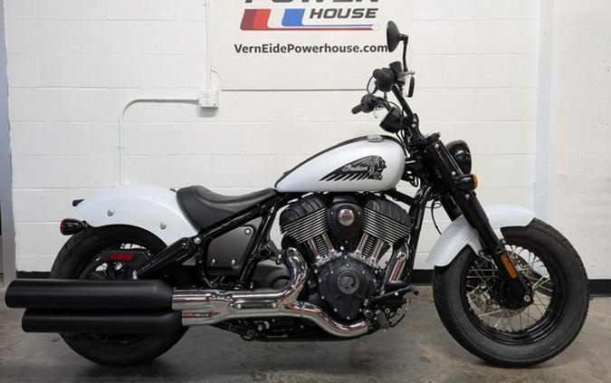 2024 Indian Chief Bobber ABS Ghost White Metallic Smoke