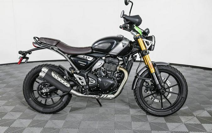 2025 Triumph Scrambler 400 X Phantom Black / Silver Ice
