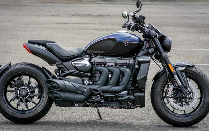 2025 Triumph Rocket 3 Storm R Satin Pacific Blue and Matte Sapphire Black