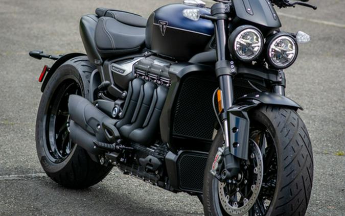2025 Triumph Rocket 3 Storm R Satin Pacific Blue and Matte Sapphire Black