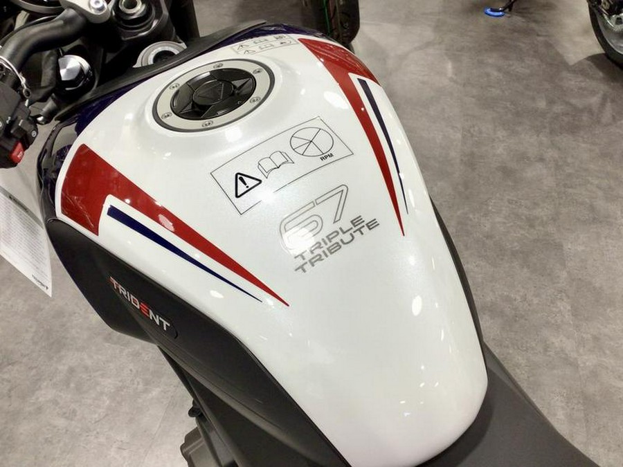 2025 Triumph Trident 660 Triple Tribute Edition Snowdonia White