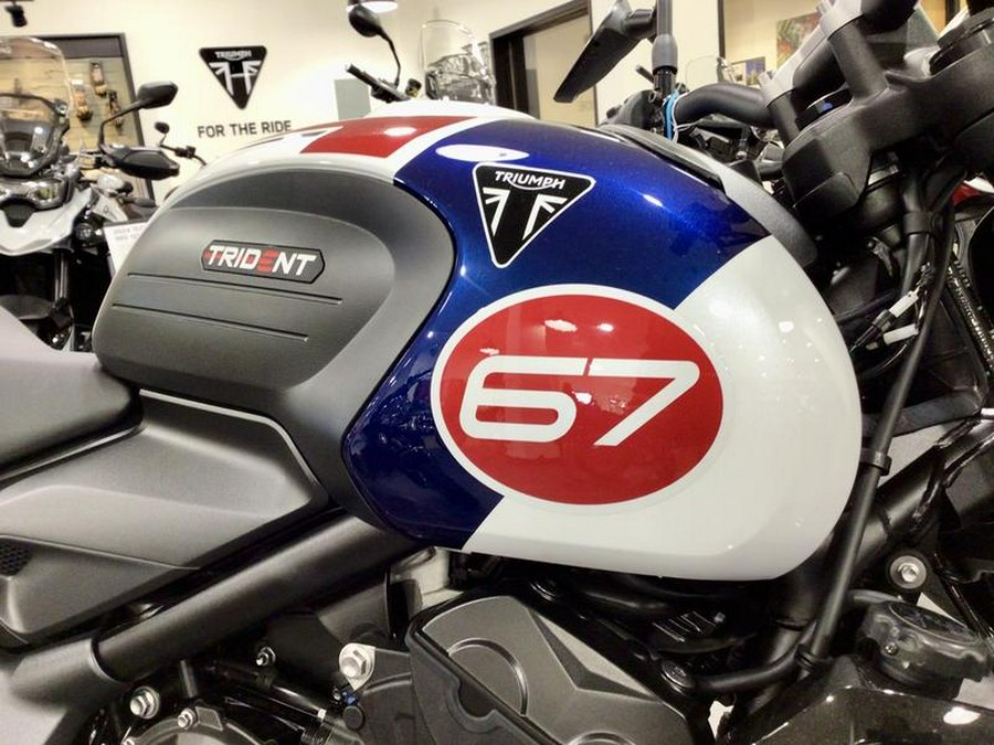2025 Triumph Trident 660 Triple Tribute Edition Snowdonia White