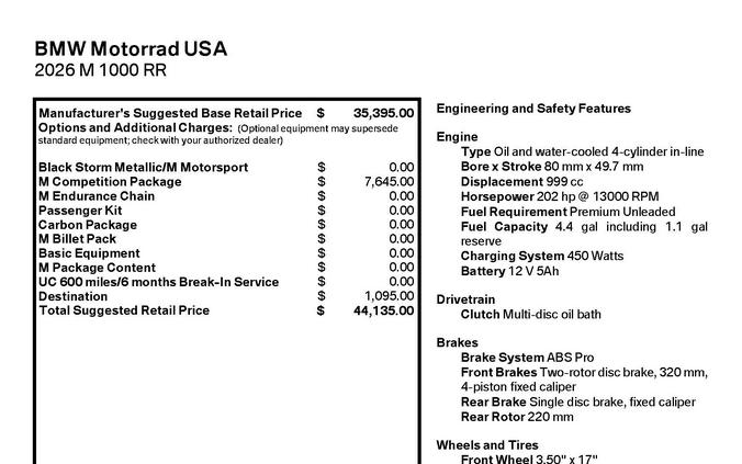 2026 BMW M 1000 RR