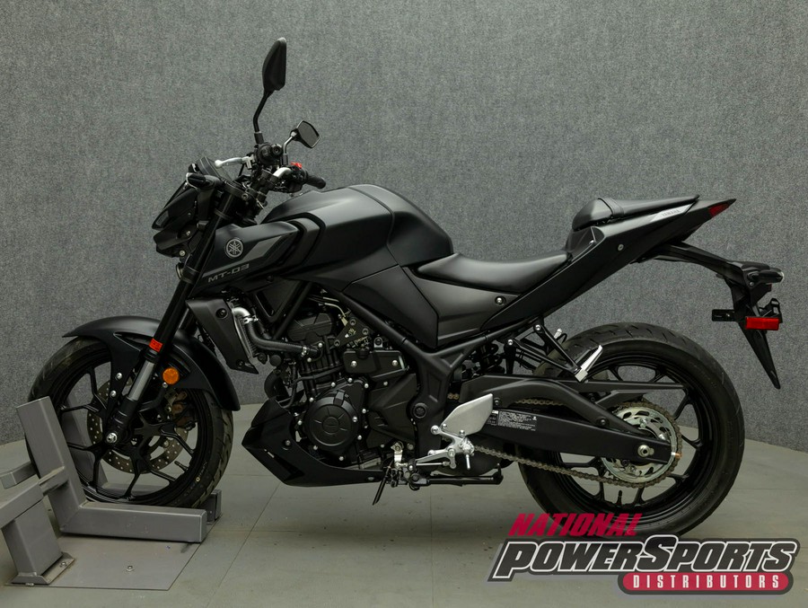 2022 YAMAHA MT03 300 W/ABS