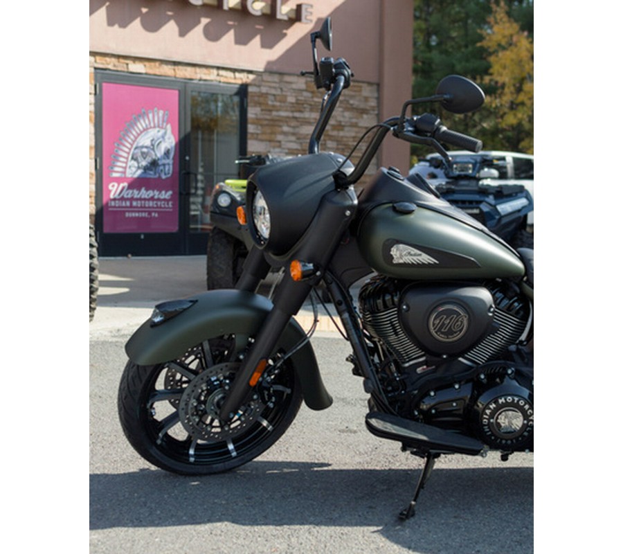 2025 Indian Springfield Dark Horse Moss Green Smoke