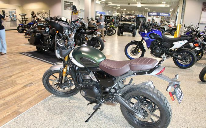 2025 Triumph Scrambler 400 X Matte Khaki Green / Fusion White