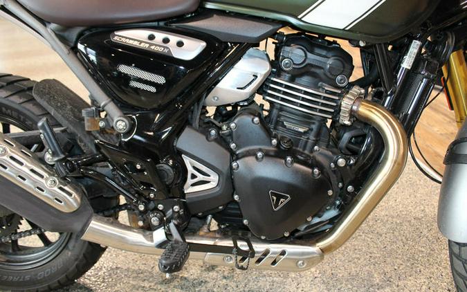 2025 Triumph Scrambler 400 X Matte Khaki Green / Fusion White