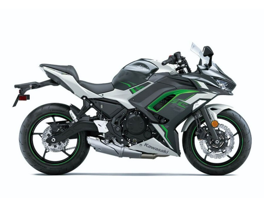 2022 Kawasaki Ninja® 650 ABS Pearl Robotic White/Metallic Carbon Gray