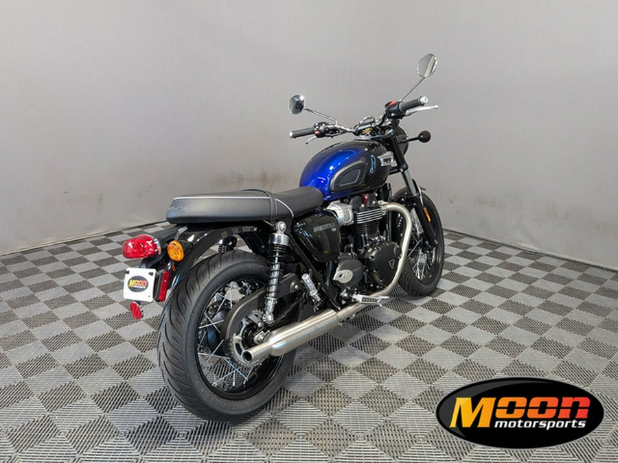 2024 Triumph Bonneville T100 Stealth Edition PHANTOM BLUE SILVER BLUE