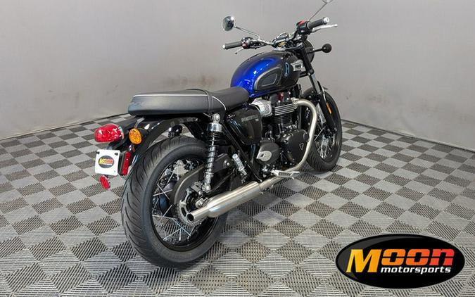 2024 Triumph Bonneville T100 Stealth Edition PHANTOM BLUE SILVER BLUE