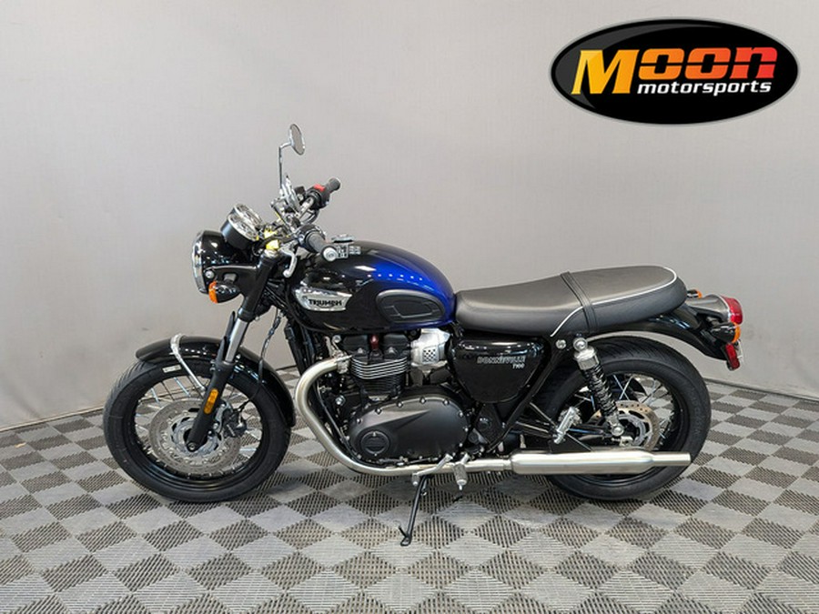 2024 Triumph Bonneville T100 Stealth Edition PHANTOM BLUE SILVER BLUE