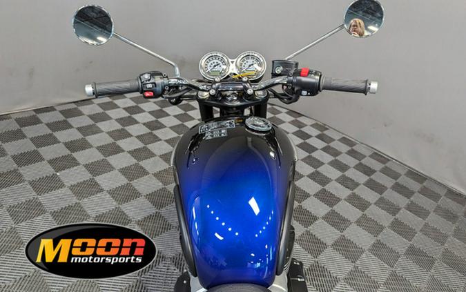 2024 Triumph Bonneville T100 Stealth Edition PHANTOM BLUE SILVER BLUE