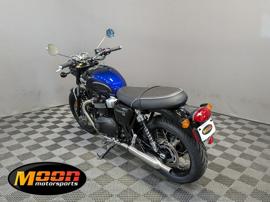 2024 Triumph Bonneville T100 Stealth Edition PHANTOM BLUE SILVER BLUE