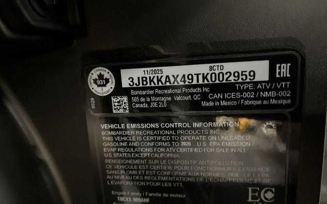 2026 Can-Am DEFENDER XT 65 HD11 - STEALTH BLACK