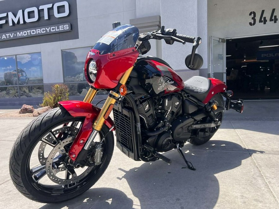 2025 Indian 101 Scout Sunset Red Metallic with Graphics