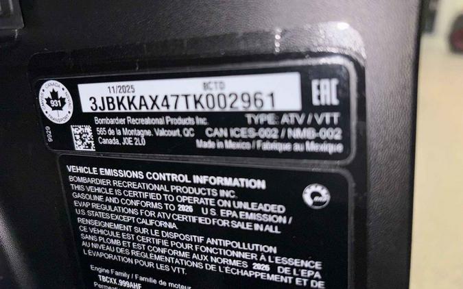 2026 Can-Am DEFENDER XT HD11 BLACK