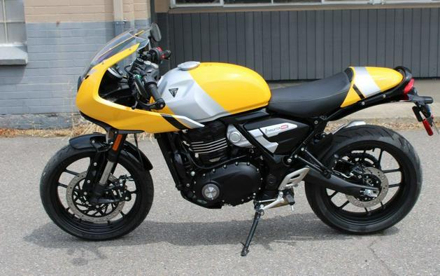 2026 Triumph Thruxton 400 Metallic Racing Yellow / Aluminium Silver