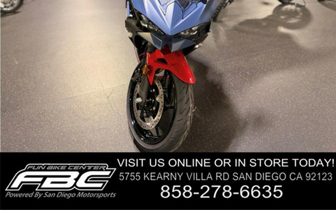 2026 Kawasaki Ninja 500 ABS Metallic Matte Twilight Blue SE ABS