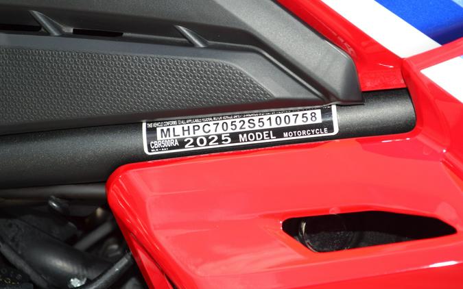 2025 Honda CBR500R Grand Prix Red