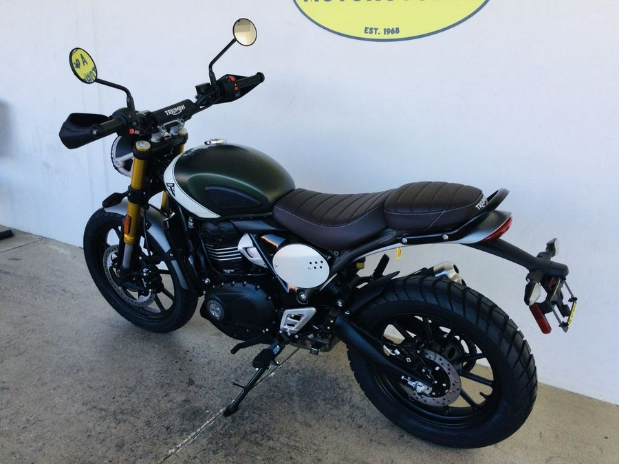 2024 Triumph Scrambler 400 X Matte Khaki Green / Fusion White