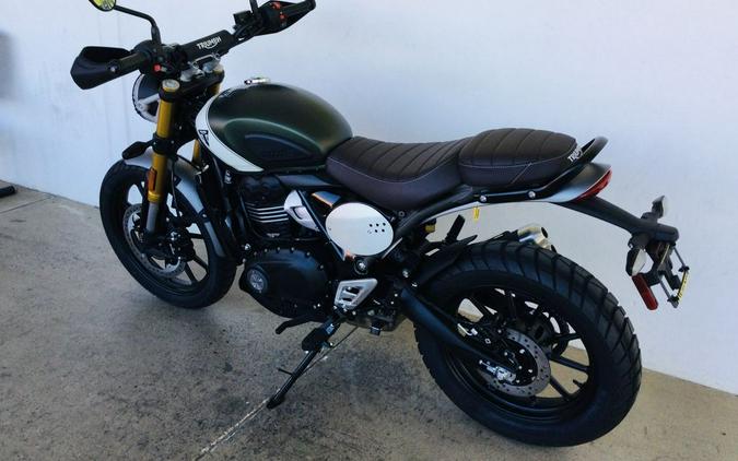 2024 Triumph Scrambler 400 X Matte Khaki Green / Fusion White