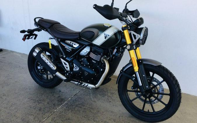 2024 Triumph Scrambler 400 X Matte Khaki Green / Fusion White