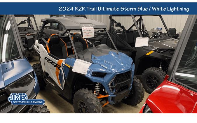 2024 Polaris Industries RZR® Trail S Sport - Ultimate Storm Blue / White Lightning