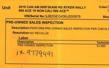 2019 Can-Am® Ryker Rally Edition