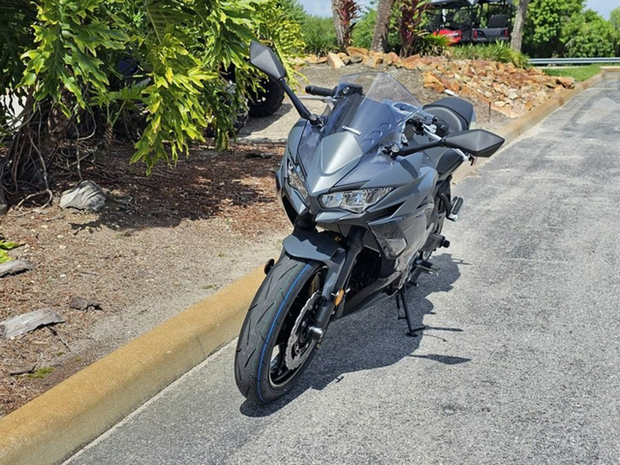 2024 Kawasaki Ninja 650 Metallic Matte Graphenesteel Gray/Ebony Metallic Matte Dark GrayMetallic Spark