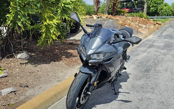 2024 Kawasaki Ninja 650 Metallic Matte Graphenesteel Gray/Ebony Metallic Matte Dark GrayMetallic Spark