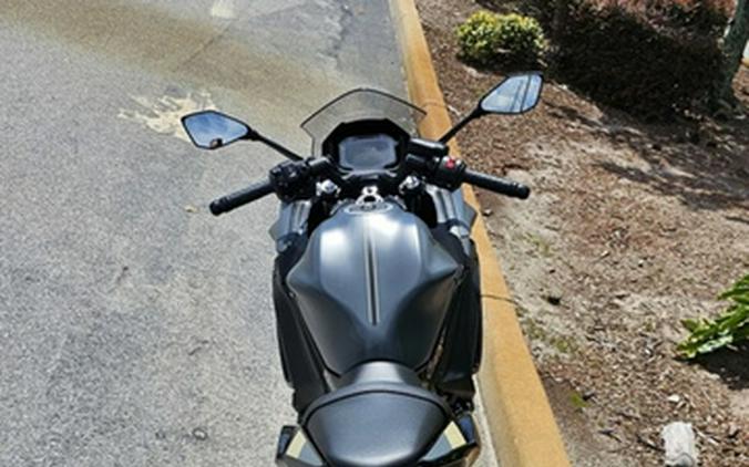 2024 Kawasaki Ninja 650 Metallic Matte Graphenesteel Gray/Ebony Metallic Matte Dark GrayMetallic Spark