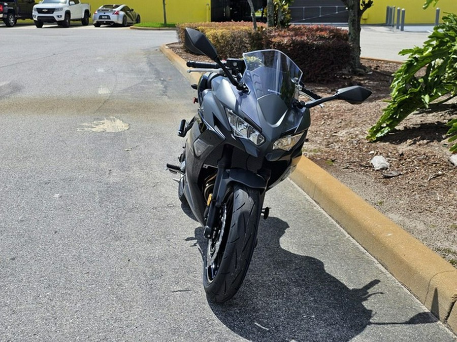 2024 Kawasaki Ninja 650 Metallic Matte Graphenesteel Gray/Ebony Metallic Matte Dark GrayMetallic Spark